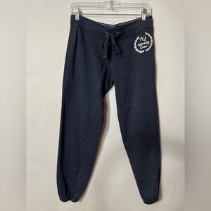 Aeropostale Navy Drawstring Joggers NY Varsity Crew Embroidery Size Medium